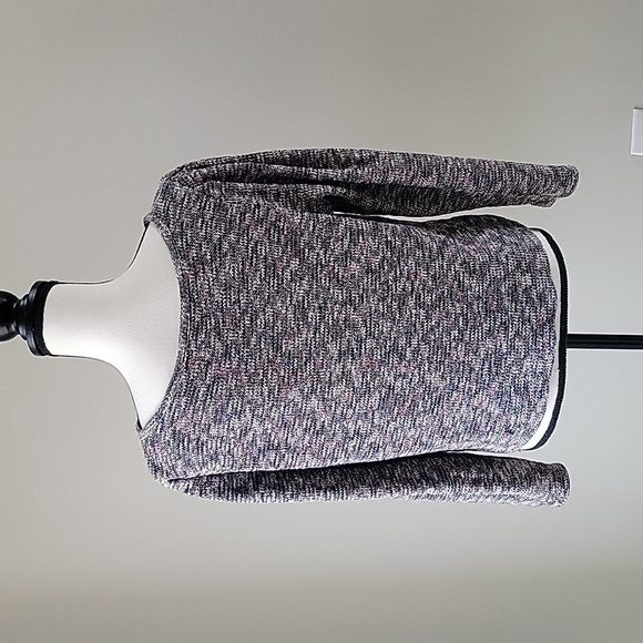 Madewell Multicolored Black Pink Knit Sweater Top- Women size Large - Picture 7 of 9